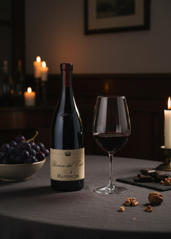 Cabernet Sauvignon Flasche auf Tisch